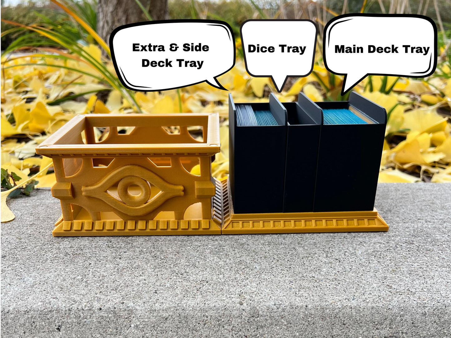 Gold Sarcophagus Deck Box: 3D Printed Card Storage for Yu-Gi-Oh!