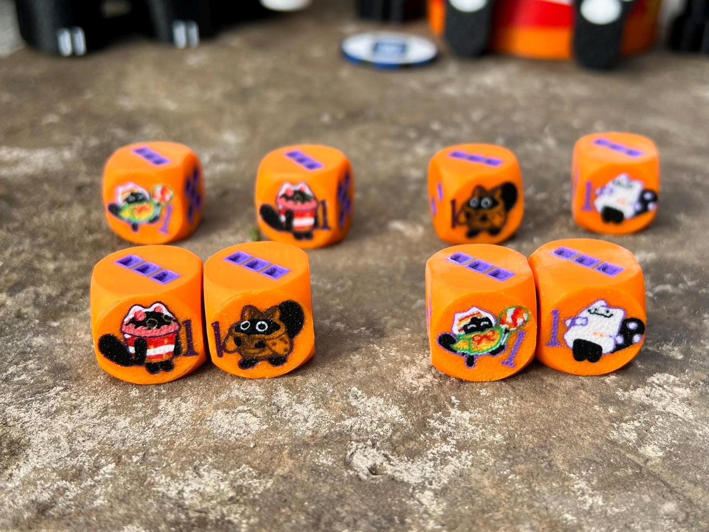 Yummy Dice – Yu-Gi-Oh Inspired Custom D6 | 3D Printed TCG Dice Set for Duelists & Collectors