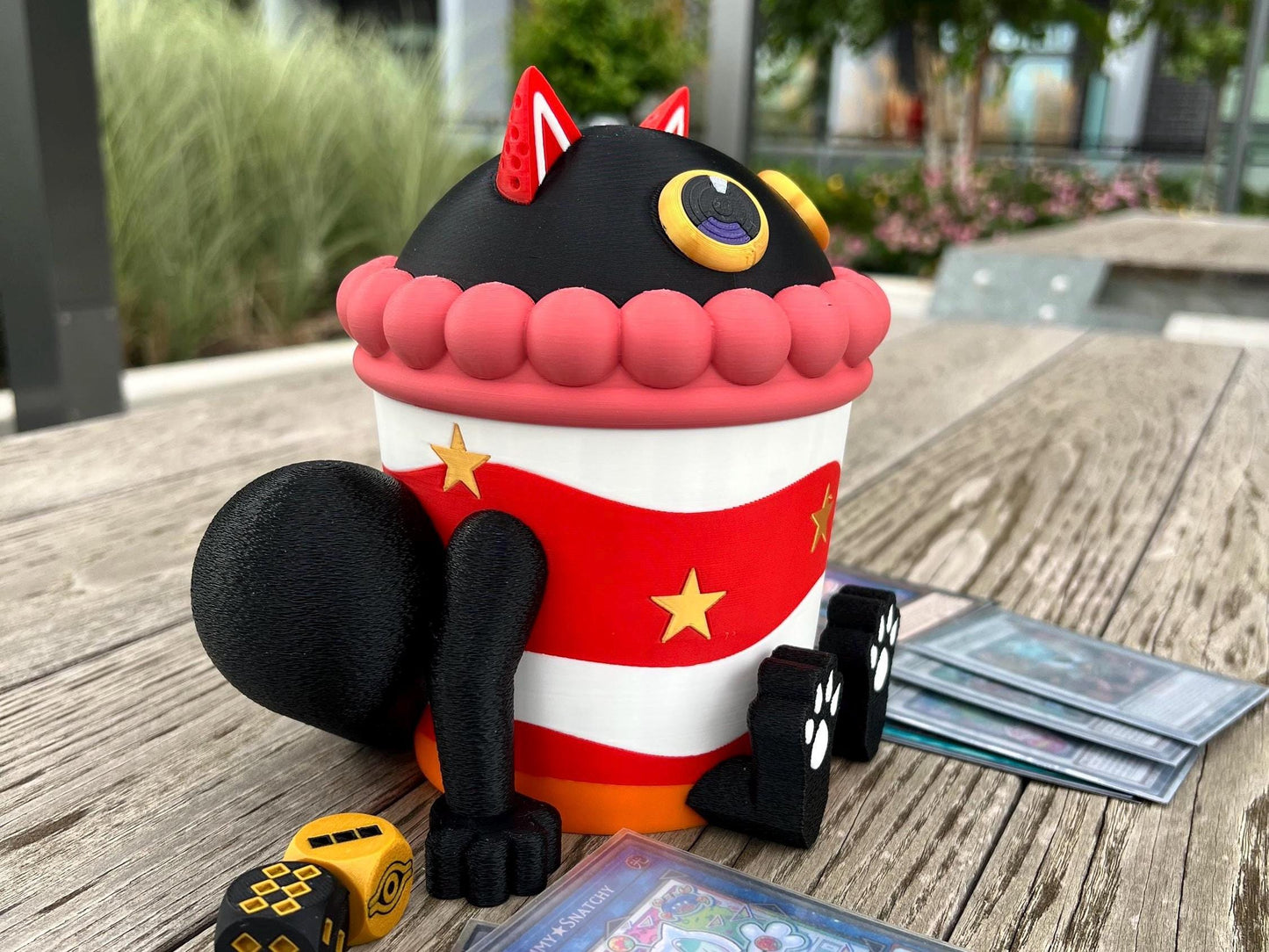 Cupsy Yummy Deck Box – Cat Slushy Card Holder for Yu-Gi-Oh!