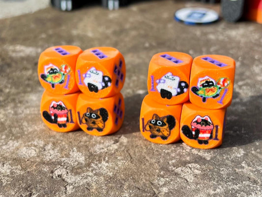 Yummy Dice – Yu-Gi-Oh Inspired Custom D6 | 3D Printed TCG Dice Set for Duelists & Collectors