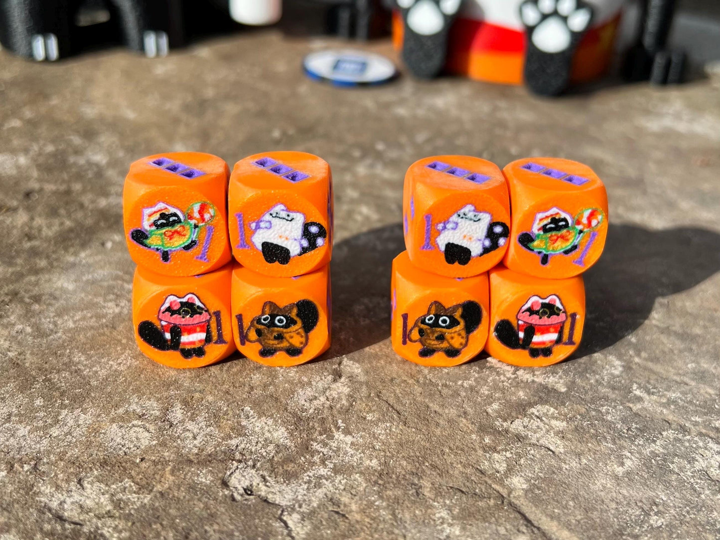 Yummy Dice – Yu-Gi-Oh Inspired Custom D6 | 3D Printed TCG Dice Set for Duelists & Collectors