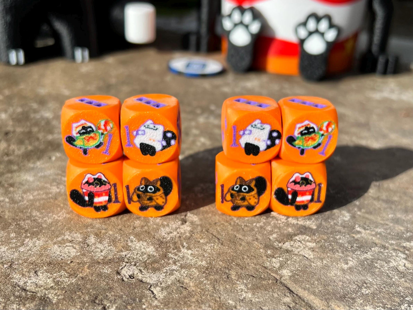 Yummy Dice – Yu-Gi-Oh Inspired Custom D6 | 3D Printed TCG Dice Set for Duelists & Collectors