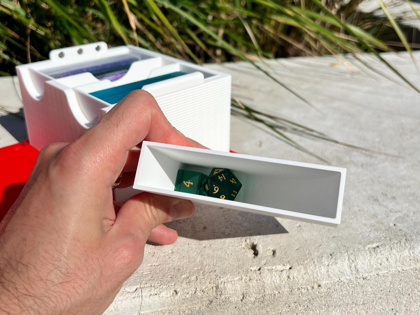 Book of Moon Deck Box & Dice Tray: 3D Printed TCG Card Storage